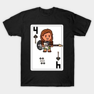 Pixelrockstars Four of Spades Playing Card T-Shirt